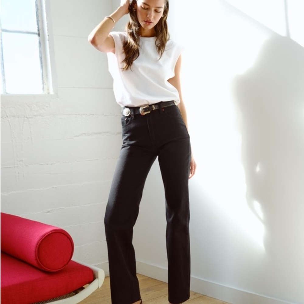 Abercrombie & Fitch Black Straight Leg Jeans